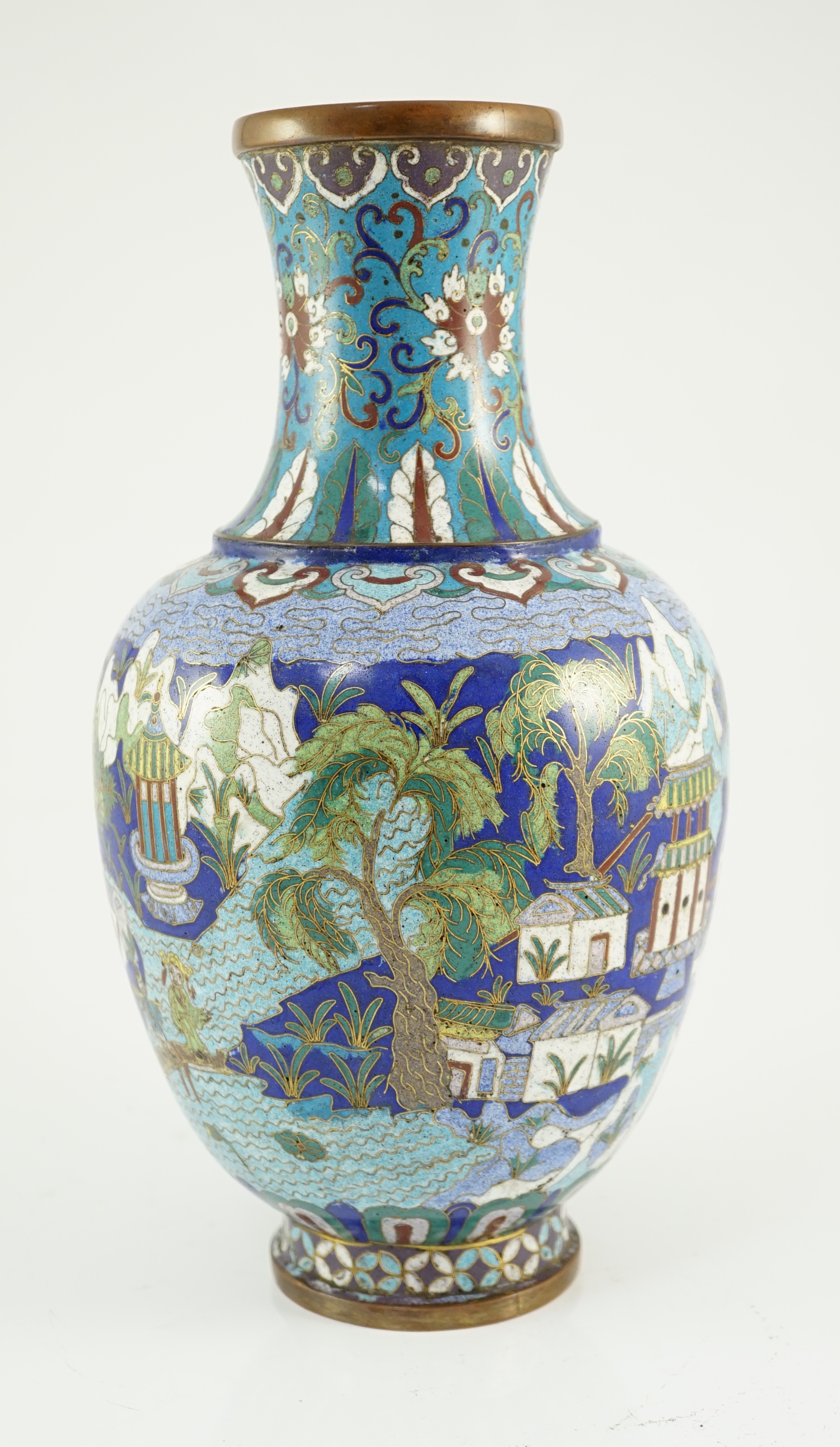 A Chinese cloisonné enamel vase, 19th century